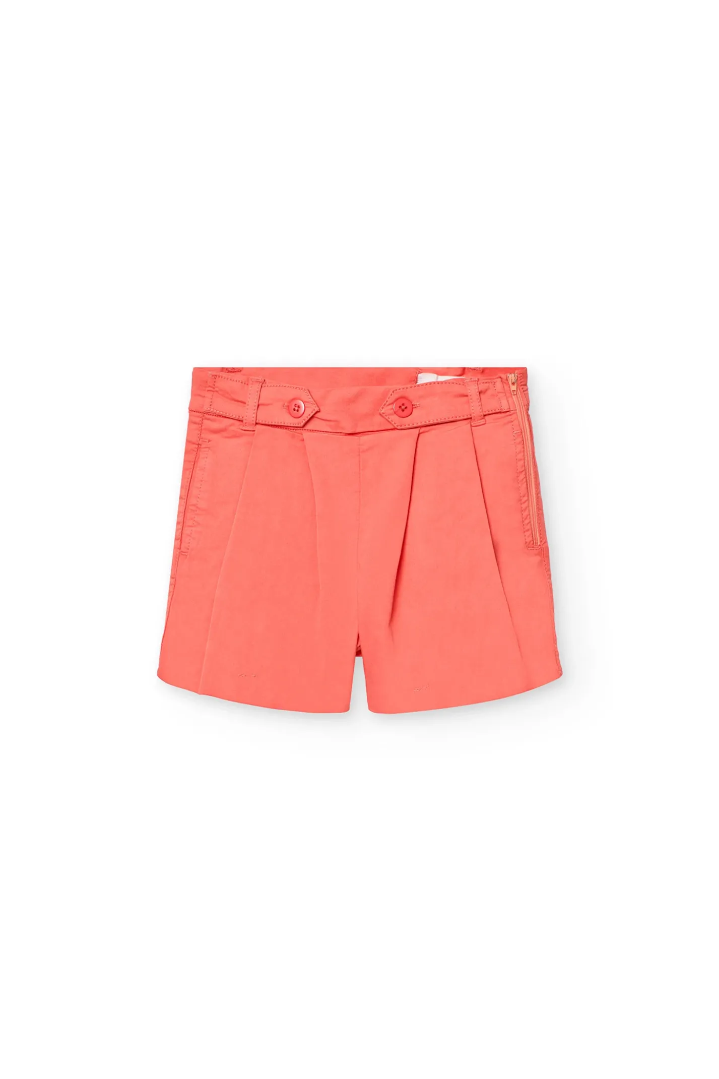Shorts di raso da bambina di colore rosso