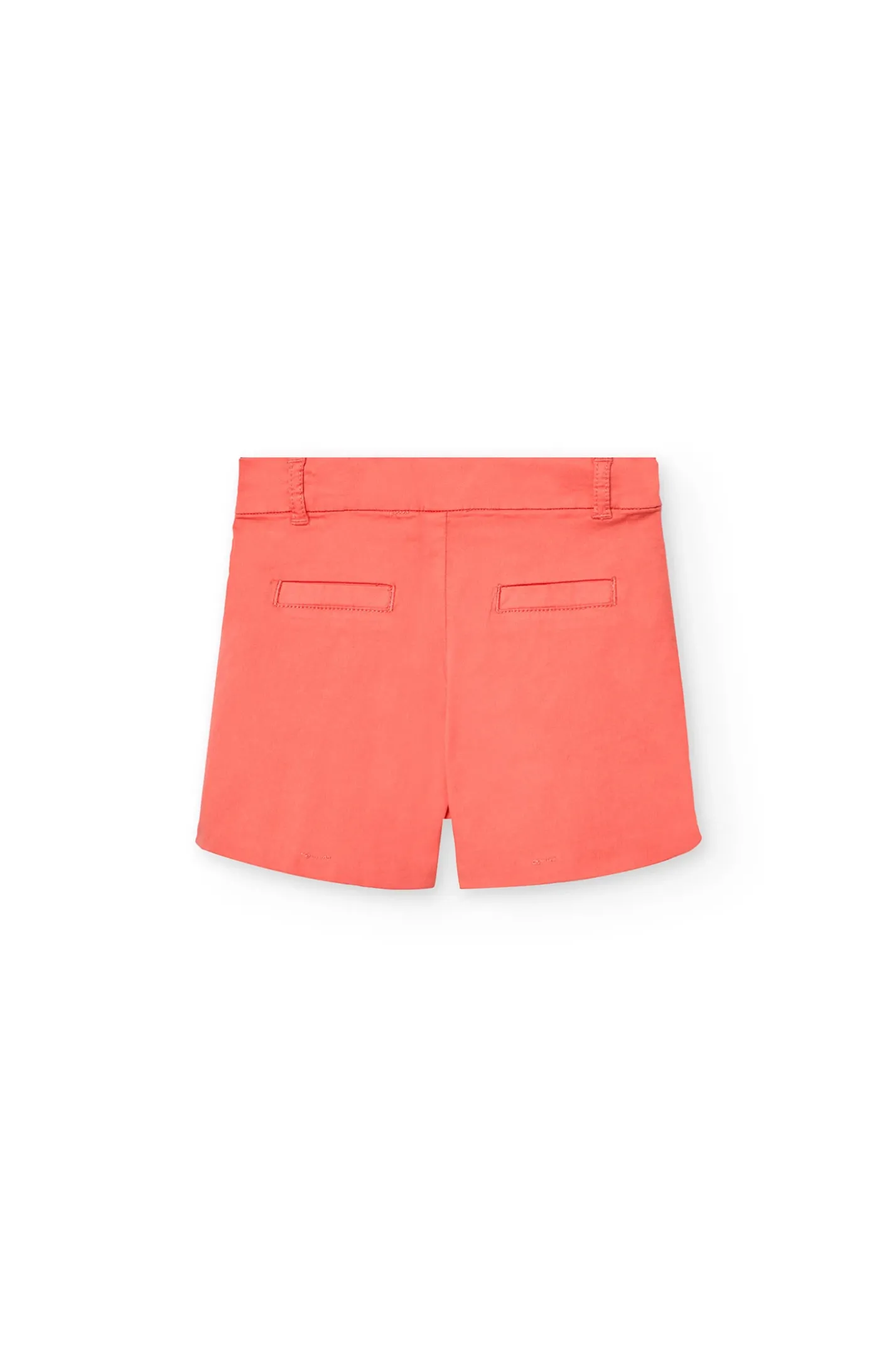 Shorts di raso da bambina di colore rosso