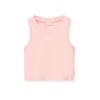 Top basic di maglia per bambina in colore rosa