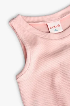 Top basic di maglia per bambina in colore rosa