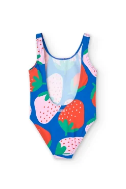 Trikini in poliammide per bambina con stampa di fragole