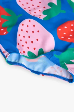 Trikini in poliammide per bambina con stampa di fragole