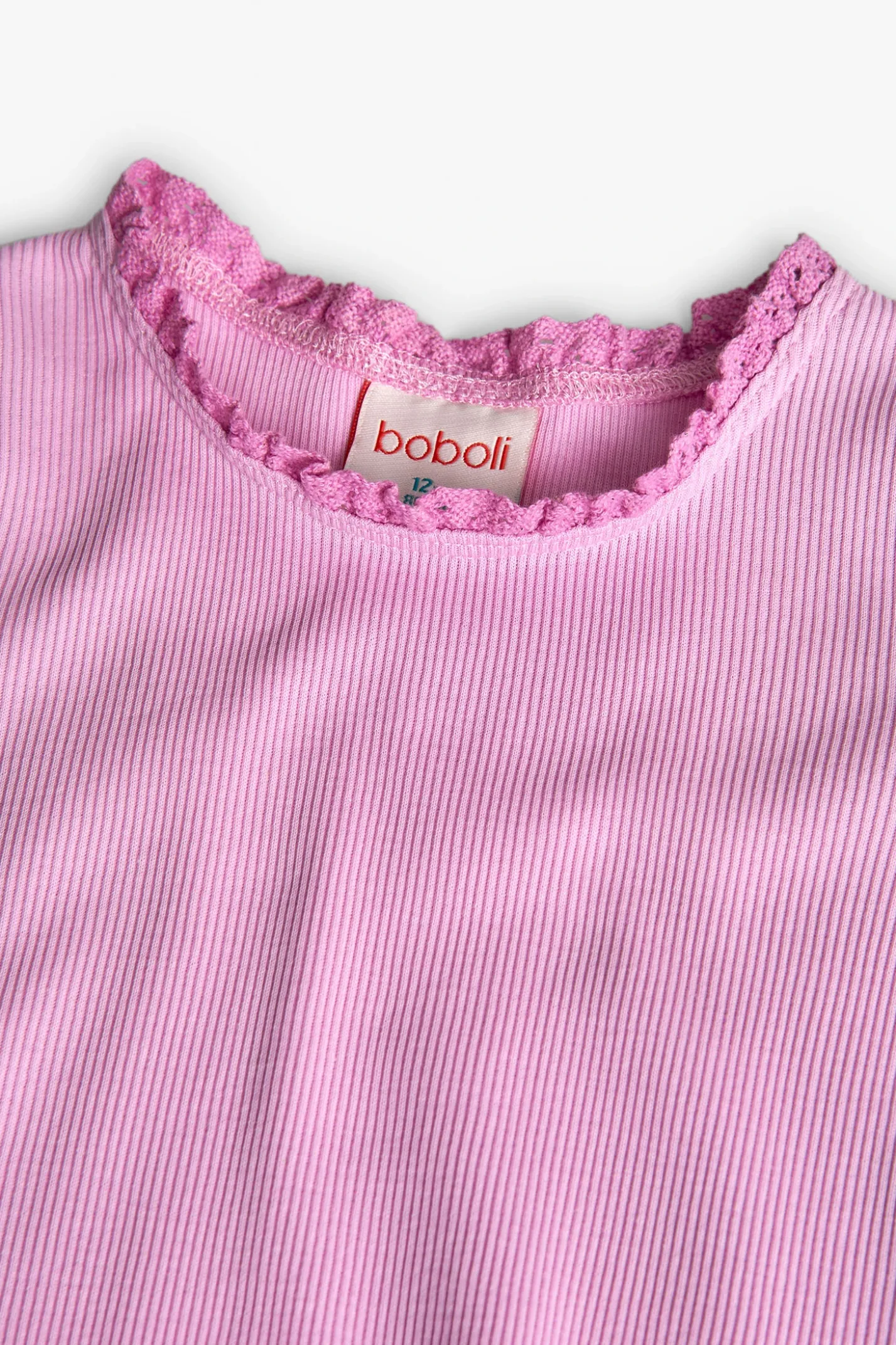 T-shirt basic di maglia per neonata in rosa