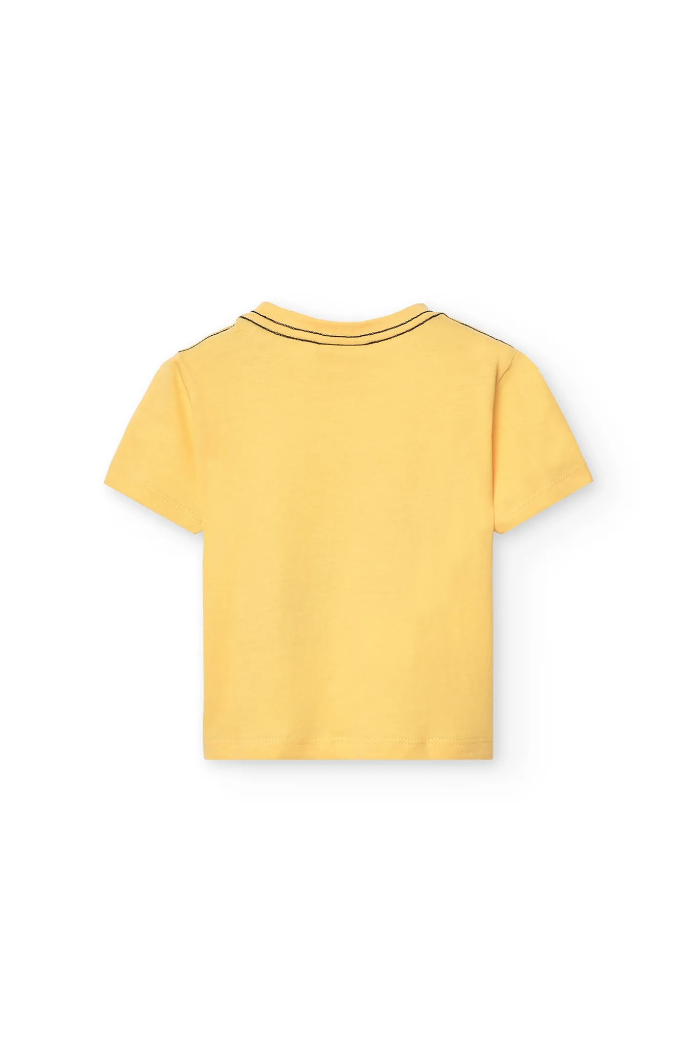 T-shirt in maglia per neonato in giallo con stampa di tucano