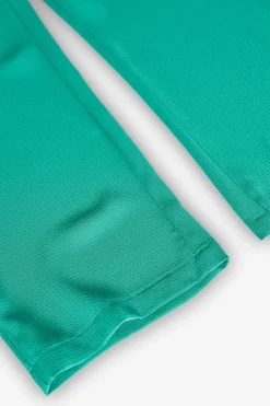 Tuta in crêpe per bambina di colore verde