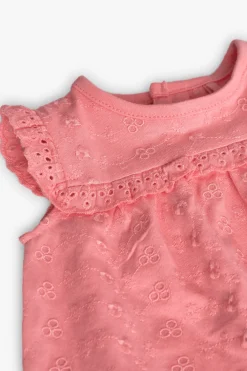 Tutina in popeline rosa per neonata.