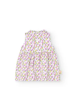 Vestitino in maglia per bambina con stampa floreale