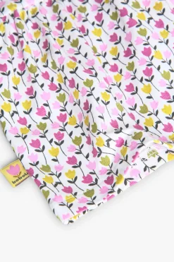 Vestitino in maglia per bambina con stampa floreale