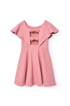 Vestito a maglia per bambina in colore rosa