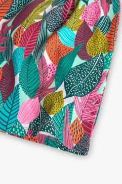 Vestito a maglia per bambina con design di foglie