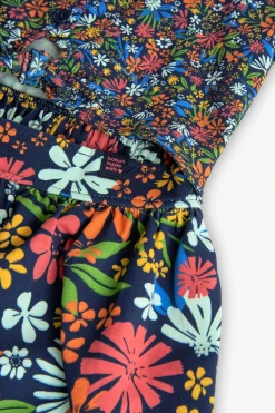 Vestito a maglia per bambina con stampa floreale
