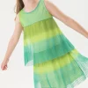 Vestito di tulle per bambina di colore verde