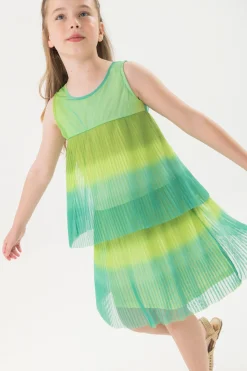 Vestito di tulle per bambina di colore verde