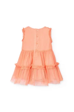 Vestito di tulle per bambina in colore arancione