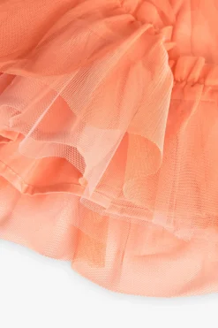 Vestito di tulle per bambina in colore arancione
